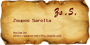 Zsupos Sarolta névjegykártya